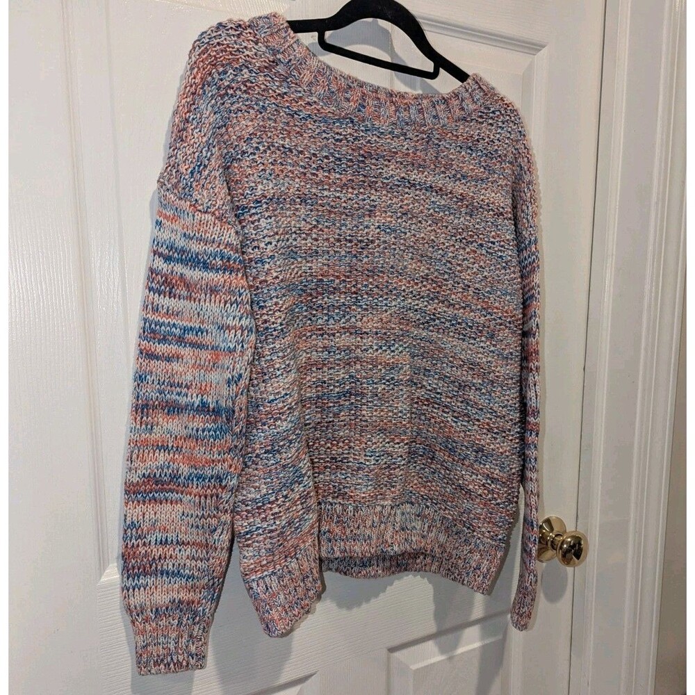 Coastal Cottage Gap Marled‎ Cotton Crewneck Sweater USA Red White Blue M